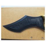 Very Cool Mint in Box Large Fantasy Knife w/Display Stand