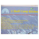 Unused in Box Folding 3-Shelf Camp Kitchen