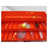 Game Fisher Tackle Box w/Lures & Fishing Items