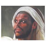 Excellent Large Framed Original Oil on Canvas Portrait Painting - "Portrait of an Arab" - after Alexandre Cabanel