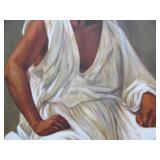 Excellent Large Framed Original Oil on Canvas Portrait Painting - "Portrait of an Arab" - after Alexandre Cabanel