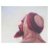 Excellent Large Framed Original Oil on Canvas - "Bedouin at Dawn" after Niels Simonsen