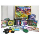 Large Lot of Assorted POKEMON Items Tins Cards Games etc