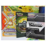 Large Lot of Assorted POKEMON Items Tins Cards Games etc