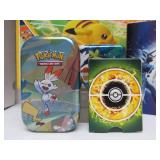Large Lot of Assorted POKEMON Items Tins Cards Games etc