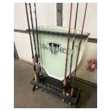 Fantastic Vintage ST. CROIX Fishing Rod Advertising Store Display Stand & 6 Great Condition Rods