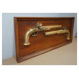 Decorative Dual Flintlock Pistol Wall Hanger