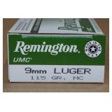 50 Remington UMC 9mm Luger 115 Gr MC Ammo