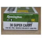 50 Remington UMC .30 Super Carry 110 Gr FMJ Ammo