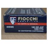 50 Fiocchi .40 S&W 180 Gr JHP Ammo