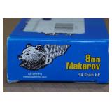 50 Silver Bear 9mm Makarov 94 Gr HP Steel Case Ammo