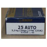 50 Magtech .25 Auto 50 Gr FMC Ammo