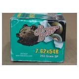 20 Brown Bear 7.62 x 54R 203 Gr SP BT Steel Case Ammo
