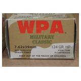 40 WPA 7.62 x 39mm 124 Gr HP Steel Case Ammo