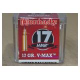 50 Hornady .17 HMR 17 Gr V-Max Ammo