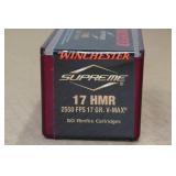 50 Winchester Supreme .17 HMR 17 Gr V-Max Ammo