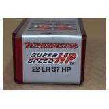 100 Winchester Super-X .22 LR 37 Gr Plated HP Ammo