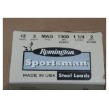 25 Remington Sportsman 12 Gauge 3" Magnum Steel 2 Shot Shotshells