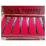 New Waterford Crystal 12 Days of Christmas Collection Champagne Flutes