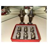 Set of 8 Vintage National Sterling and Moore Sterling Salt and Pepper Shakers