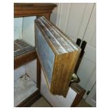 Antique Wooden Ice Box Refrigerator with Brass Hardware