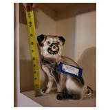 Pair of Vintage Ceramic Pug Figurines - Made in Taiwan