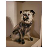 Pair of Vintage Ceramic Pug Figurines - Made in Taiwan
