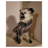 Pair of Vintage Ceramic Pug Figurines - Made in Taiwan