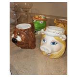 Set of 4 Vintage Muppets Character Mugs