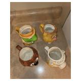 Set of 4 Vintage Muppets Character Mugs