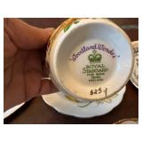 Assorted Set of Vintage Bone China Teacups and Saucers