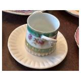 Assorted Set of Vintage Bone China Teacups and Saucers