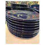 Complete Set of Fiestaware Cobalt Blue Ceramic Dinnerware