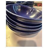 Complete Set of Fiestaware Cobalt Blue Ceramic Dinnerware
