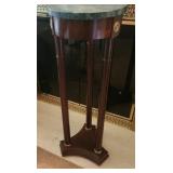 Elegant Bombay Vintage Green Marble Top Pedestal Stand