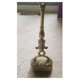 Vintage Ornate Brass Door Stop with Floral Details