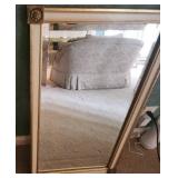 Large Vintage Wall Mirror with Gold Embellishments