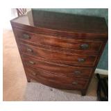Vintage Mahogany Bow Front Chest of Drawers