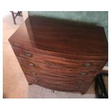Vintage Mahogany Bow Front Chest of Drawers
