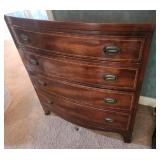 Vintage Mahogany Bow Front Chest of Drawers