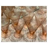 Collection of Vintage Pink Depression Glass Tableware