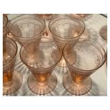 Collection of Vintage Pink Depression Glass Tableware