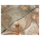 Collection of Vintage Pink Depression Glass Tableware