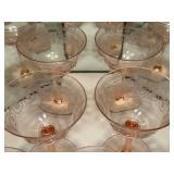 Collection of Vintage Pink Depression Glass Tableware