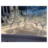 Crystal Glassware Set with Pitcher, Decanter, and Ice Bucket