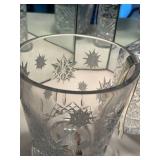 Crystal Glassware Set with Pitcher, Decanter, and Ice Bucket