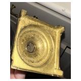 Set of 2 Vintage Brass Candle Holders with Dog Figure Accents