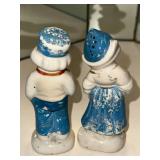 Vintage Porcelain Boy Girl Salt and Pepper Shakers