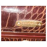 Vintage Samsonite Shwayder Bros. Brown Travel Train Case with Mirror