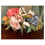 Floral Decor Set with Artificial Flowers and Glass Vases